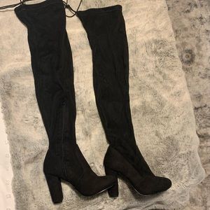 Forever 21 over the knee, black boots.